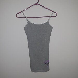 Ladies AERO Live,Love,Dream Med Stretch Bra Lined Tank Top. Gray